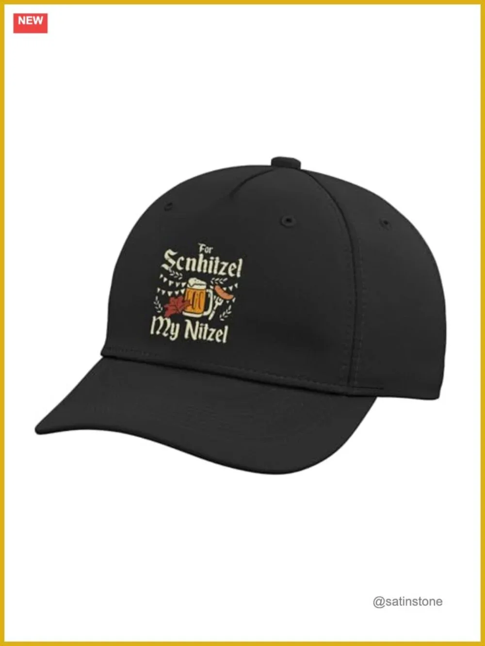 Oktoberfest Schnitzel My Nitzel Baseball Hat, Adjustable Cotton Cap